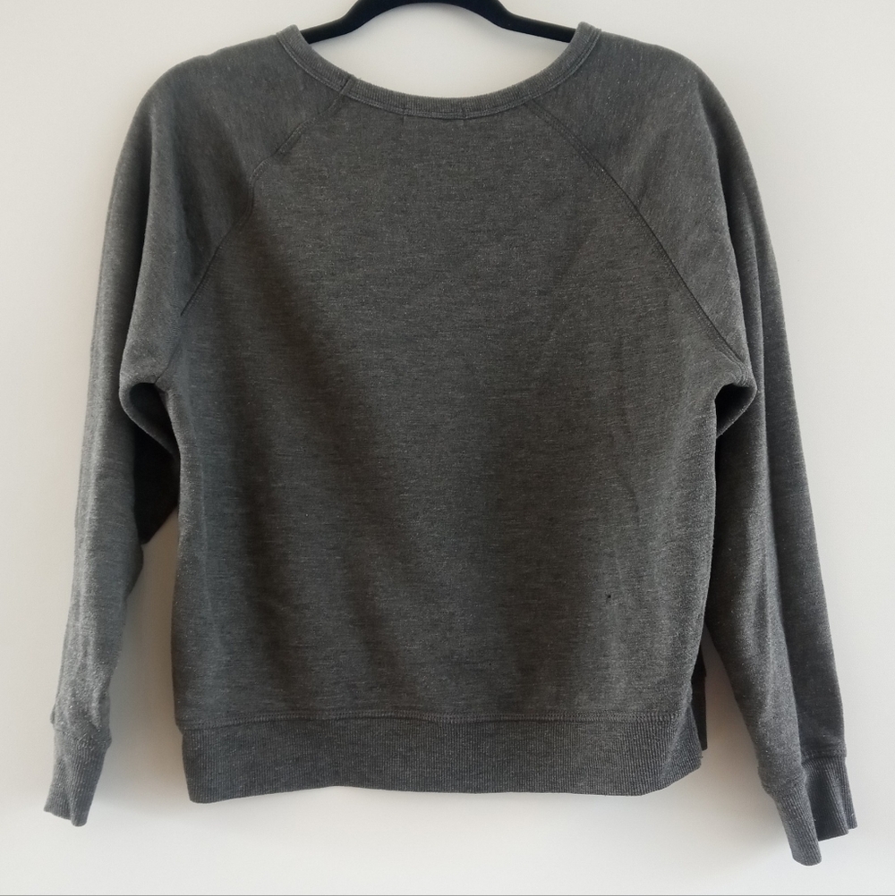Grayson Threads Gray Good Vibes Graphic Pullover Sweatshirt Size Medium - Picture 6 of 12